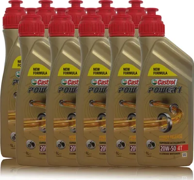 Produktbild von Castrol Power 1 4T 20W-50 10x 1 Liter Motorradöl