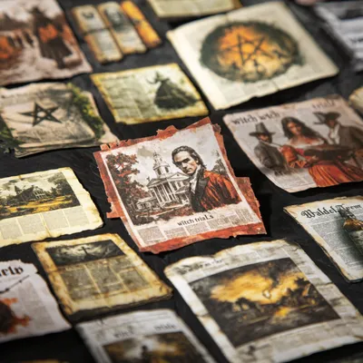 Imagen del producto de Pegatinas vintage góticas para álbumes de recuerdos, 80 unidades, con motivos de periódico, ideales para bullet journals