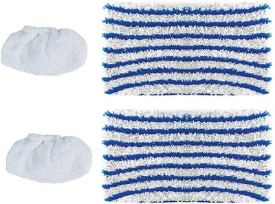 Obrázok produktu pre Polti PAEU0357, Mop na jednorazové použitie, Modrá, Biela, Mikrovlákno, Polyamid, Polyester, 4 kusov, 125 mm, 325 mm