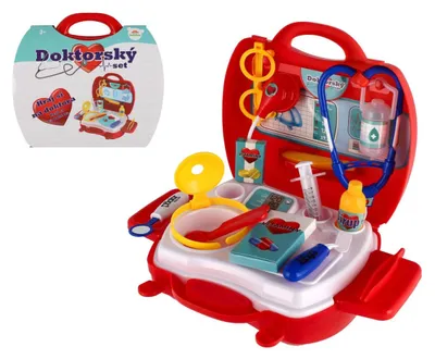 Immagine prodotto di Set medico in plastica in valigetta di plastica 24x22x9 cm in busta
