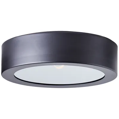 Produktbild von Deckenlampe, 6cm, Ø23cm, E14, max. 40W, Metall/Glas, schwarz/rauchglas