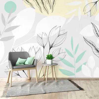 Produktbild von Vlies Fototapete Blumen Blätter 400x280 cm Tapeten Wandtapete XXL Natur Botanik Pflanzen b-A-10071-a-a