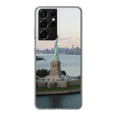 Produktbild von MuchoWow® Handyhülle Schutzhülle Hülle für Samsung Galaxy S21 Ultra New York - Freiheitsstatue - Amerika Silikon Softcase Handy Hülle - Mobiltelefon