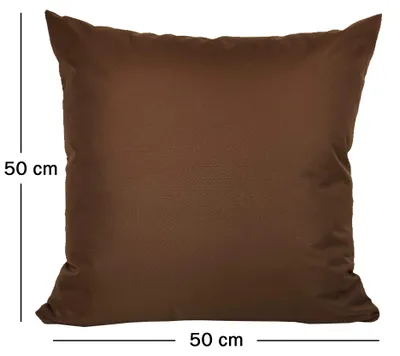 Produktbild von JACK 50x50cm Outdoor Lounge Kissen Dekokissen inkl. XXL-Füllung Wasserabweisend Sitzkissen Garten Stuhl Lotus Effekt, Farbe:Braun