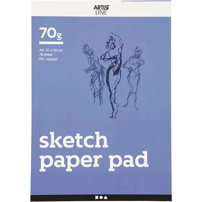 Image de Sketchpad Blanc A4 70gr, 70 Feuilles