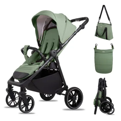 Produktbild von BabyLux ROLLE Kinderwagen, leichter, faltbarer City-Kinderwagen, Zubehör