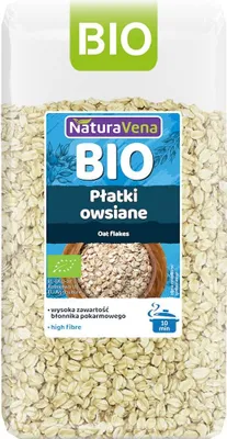 PŁATKI OWSIANE BIO 600 g - NATURAVENA