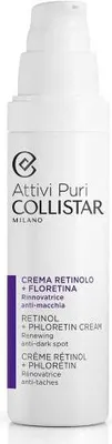 Produktbild von Collistar Attivi Puri Crema Retinolo + Floretina, Nachtcreme, Unisex, Empflindliche Haut, Jeder Hauttyp, Gesicht, Hals/Nacken, Anti-Mitesser, Anti-Falten, Erneuernd, Glättend, 50 ml