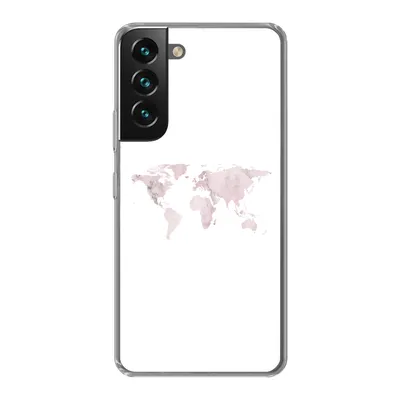 Produktbild von MuchoWow® Handyhülle Schutzhülle Hülle für Samsung Galaxy S22 Weltkarte - Marmor - Rosa Silikon Softcase Handy Hülle - Mobiltelefonhülle