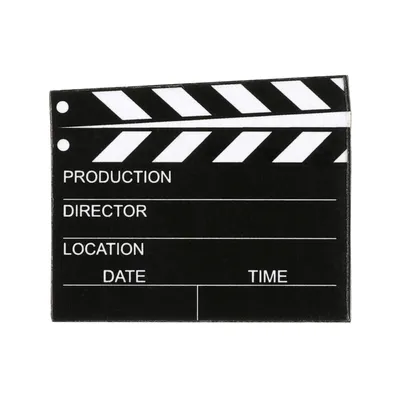 Produktbild von FunX Holz Filmklappen Streudeko 48er Set - Kino Tischdeko Konfetti für Partys, Filmabende