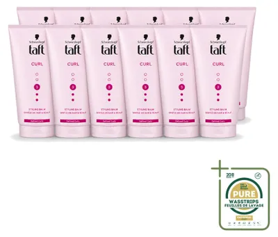 Imagen del producto de 12 unidades de Taft Styling Balm Curl, para definir rizos, 150 ml, pack ahorro