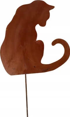 Produktbild von Katze Garten Dekoration Metall Rost für Blumentopf Corten Figur