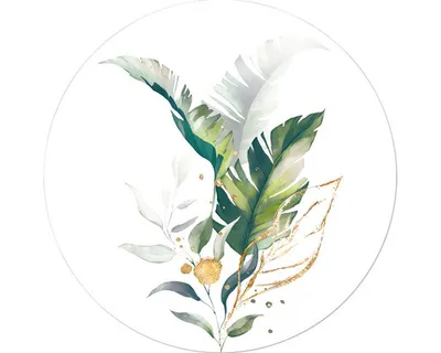Produktbild von Glasbild Palm Leaves III Ø 50 cm