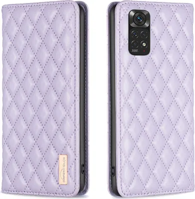 Produktbild von Redmi Note 11 4G Hülle, Elegant Bookstyle Flip Leder Kartenfächer Schutzhülle mit Ständer für Xiaomi Redmi Note 11 4G / Note11S Lila