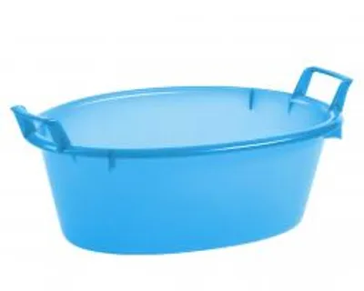 Produktbild von Ovale Schüssel aus Kunststoff, 45 cm, in Blau