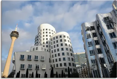 Produktbild von ARTland Leinwandbild Rheinturm Häuser Medienhafen Düsseldorf Größe: 60x40 cm