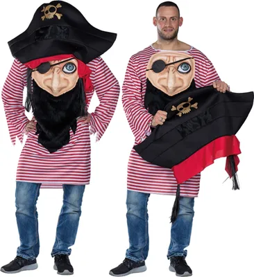 Produktbild von Kostüm Verrückter Pirat für Erwachsene Gr. STD