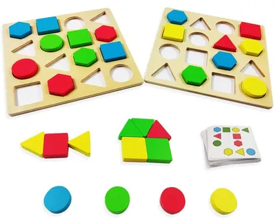 Zdjęcie produktu dla Zabawki Montessori do nauki kolorów i kształtów dla dzieci