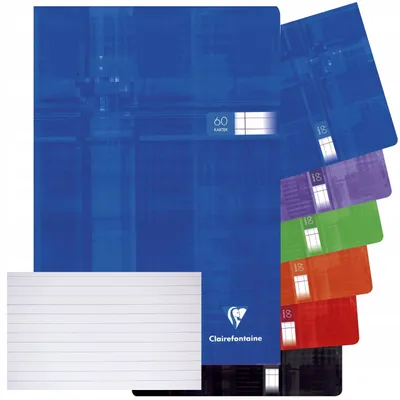 Immagine prodotto di QUADERNO A RIGHE A4 60 fogli 90 g/m² scuola plastificato Clairefontaine