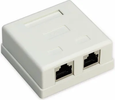 Produktbild von 2-Port RJ45-Anschlussdose, CAT 6, STP geschirmt