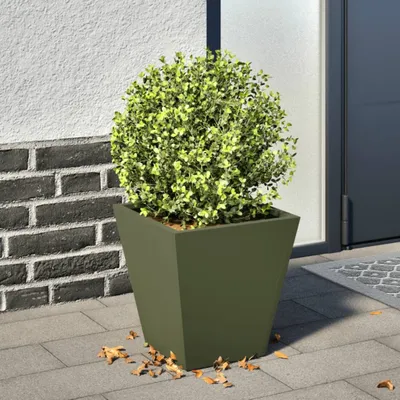 Produktbild von "2026 Promotion" Hochbeet - Pflanzkübel - Olivgrün 30x30x30 Stahl - Beete CC30871