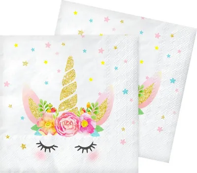 Produktbild von Einhorn Star Servietten 20 Stück 33x33 cm