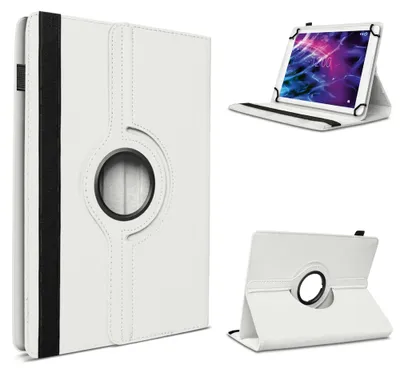 Produktbild von Tablet Tasche für Medion Lifetab P8912 Hülle Schutzhülle Cover Case 360° DrehbarFarben:Weiß