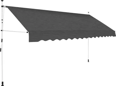 Immagine prodotto di vidaXL Tenda da sole retrattile a comando manuale 350 cm antracite