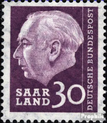 Produktbild von Briefmarken Saarland 1957 Mi 391 postfrisch Bundespräsident Heuss (I)