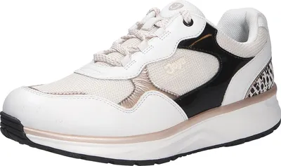 Produktbild von Joya Sneaker Tina III White-Gold JY121A, Glattleder und Mesh, Active-Sohle, Fußbett zum Wechseln 42 1/3