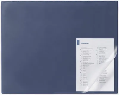 Produktbild von Schreibunterlage 65x50cm mit Kantenschutz dunkelblau Packung mit 5 Stück