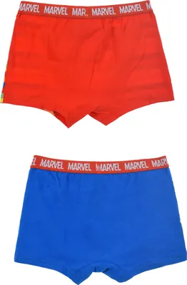 Produktbild von Avengers Jungen Boxershort Unterwäsche Unterhose 2er Set Gestreift + Blau       , Größe:134-140