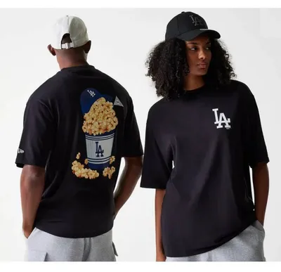 Image de T-shirt MLB Los Angeles Dodgers New Era Food Graphic Noir