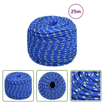 Produktbild von The Living Store Bootsseil Blau 6 mm 25 m Polypropylen