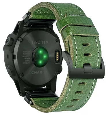 Productafbeelding van Retro Leren Horlogeband voor Diverse Garmin Modellen
