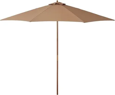 Imagen del producto de Sombrilla de bambú para jardín, de 300 cm de altura, fabricada en madera