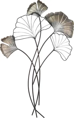 Produktbild von Gilde Wandrelief, Ginkgo, "Ginkgo-Zweig", Metall, goldfarben, , L. 1 cm, B. 60 cm, H. 98 cm  68975
