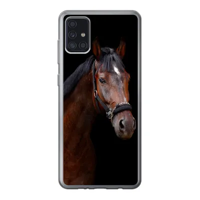 Produktbild von MuchoWow® Handyhülle Schutzhülle Hülle für Samsung Galaxy A52 5G Pferd - Tiere - Braun Silikon Softcase Handy Hülle - Umschlag