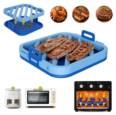 Silikon-Grillrost für Heißluftfritteuse, fettabführend, 1 Stück