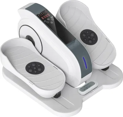 Produktbild von SPORTNOW Sitzpedaltrainer, Mini-Ellipsen-Trainer mit LCD-Monitor, Fernbedienung, 10 einstellbare Geschwindigkeitsstufen, Weiß