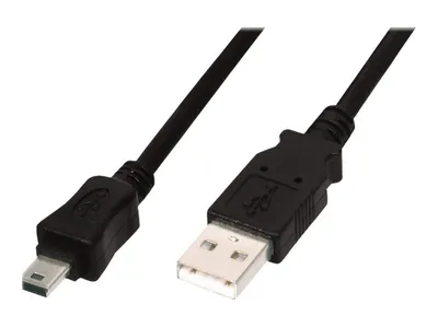 Produktbild von DIGITUS USB-A Mini-B Anschlusskabel, 1m