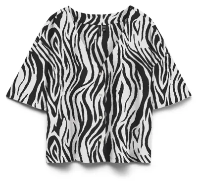 Productafbeelding van Vero Moda VMMYMILO shirt, artikelnummer 10279696, maat M, blouse, volwassenen, dames, grijs, zilver, maat M, regular fit