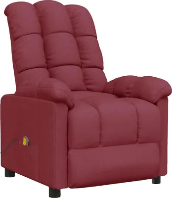 Produktbild von vidaXL Massagesessel Weinrot Stoff