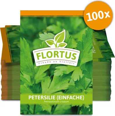Produktbild von Petersilie Einfache (100 Tütchen) | Petersiliensamen von FLORTUS