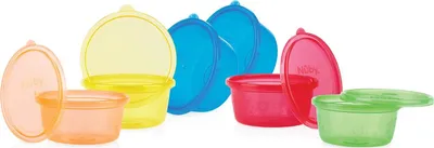 Zdjęcie produktu dla Miska na przekąski z pokrywką 6szt, 300ml, 3m+