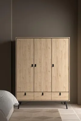 Obrázek produktu pro Šatní skříň Ry 3-dveřová Jackson Hickory