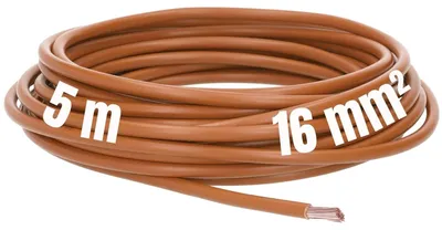 Immagine prodotto di 5 metri Lapp 4520036 H07V-K 16,0 mm² marrone I Cavo di cablaggio I Cavo flessibile I Cavo unipolare in PVC I Cavo a trefoli 16mm2 I Cablaggio