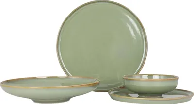 Zdjęcie produktu dla Zestaw naczyń Bonna - Sage Hygge - 24 elementy - 6 osób - porcelana