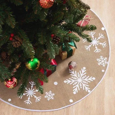 Productafbeelding van Kerstboomversiering, sneeuwvlokken, 91 cm - Rustieke decoratie voor Kerstmis