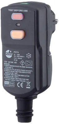 Schutzstecker schwarz, IP55, für Innen, Typ F, 3-polig